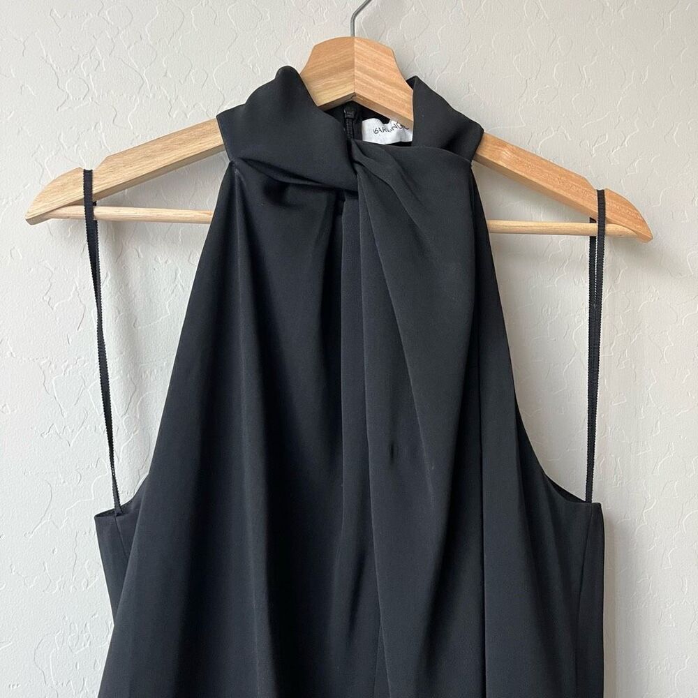 16Arlington Dress Feather‎ Trim Black Cynthia Mini Dress Size US 10 UK 14 - Picture 4 of 10
